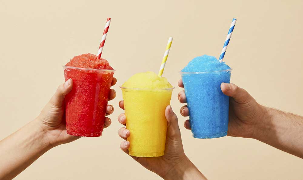 granita na bazie mieszanki LYKKE - truskawkowa, pomaranczowa i z owoców lesnych
