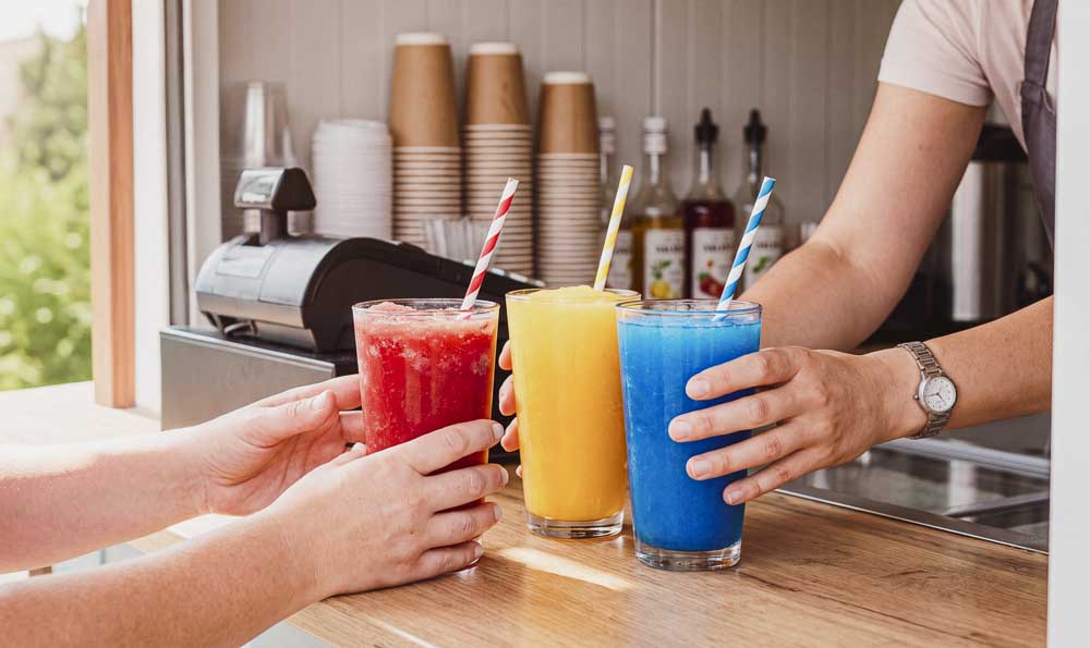 slushy czylu granita z maszyny popuklarne slushy przygotowane w maszynie do granity